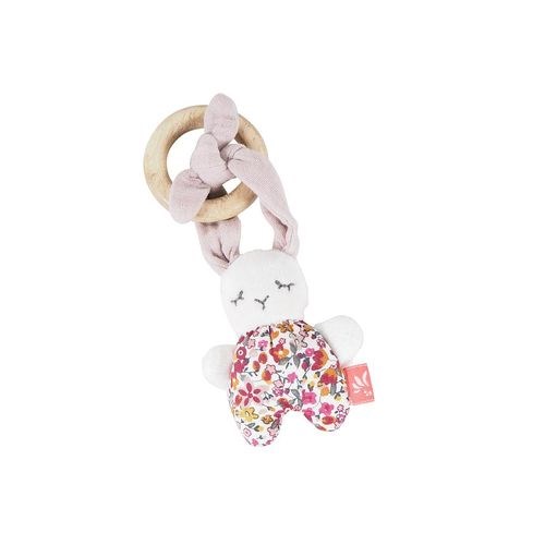 Kikadu - Attache tétine kikadu lapin rose bio