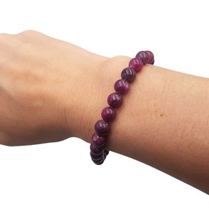 Bracelet rubis 8mm