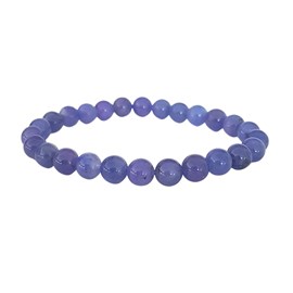 Bracelet tanzanite bleue 7 mm