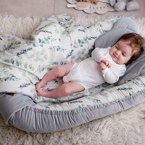 Couverture plaid réversible eucalyptus