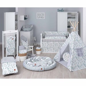 Tresse lit bébé universelle eucalyptus