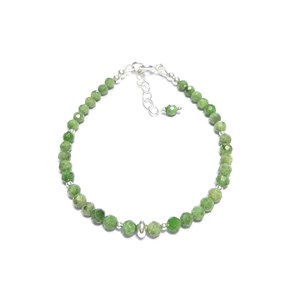 Bracelet diopside argent 925