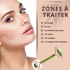 Gua sha et rouleau visage en jade vert
