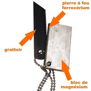 Pierre à feu et magnésium bcb striker