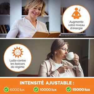Lampe de luminothérapie 15000 lux