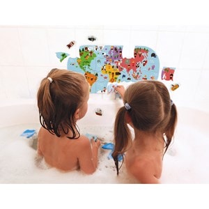 Puzzle cartes du monde pour le bain