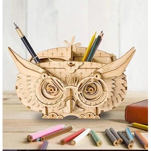 Porte-crayons chouette