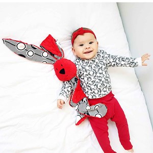 Grand doudou lapin bambou naissance