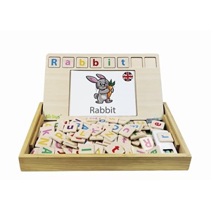 Bio toys l’ecole des mots bilingue français- anglais - jeu en bois