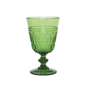 Verres à vin vert en acrylique - lot de 6