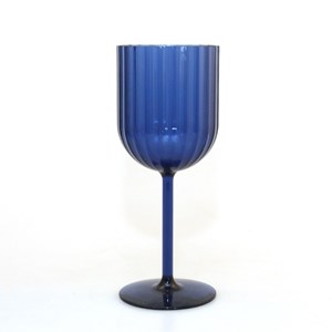 Verres à vin bleu en acrylique - lot de 6