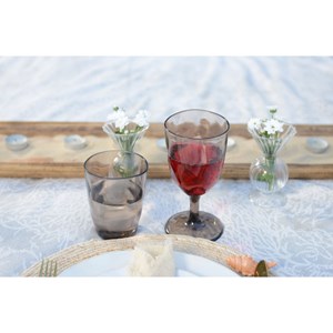 Verres à vin marron en acrylique - lot de 6