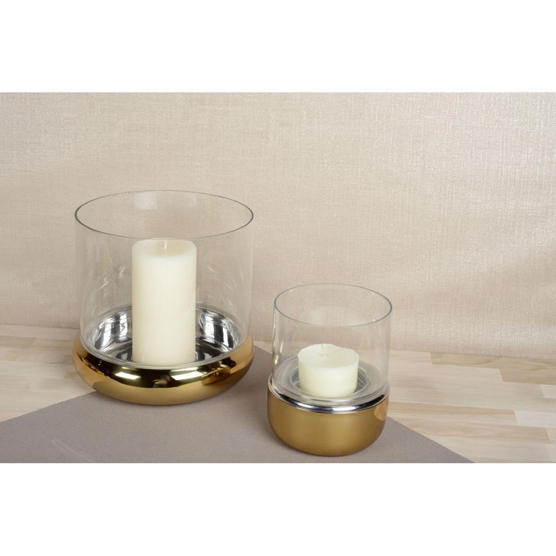 Photophore doré double paroi