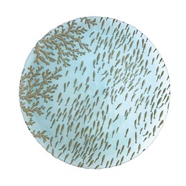 Plat de service bleue mer