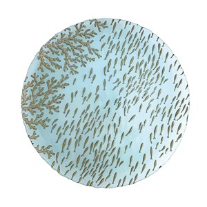 Plat de service bleue mer