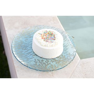 Plat de service bleue mer