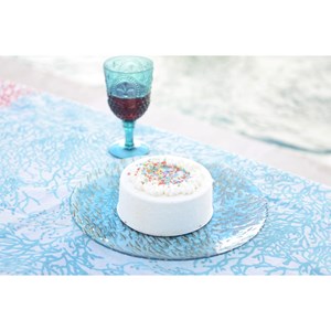 Plat de service bleue mer