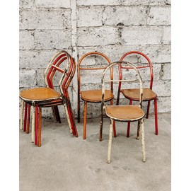 Lot de 6 chaises en métal n°276