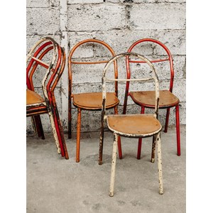 Lot de 6 chaises en métal n°276