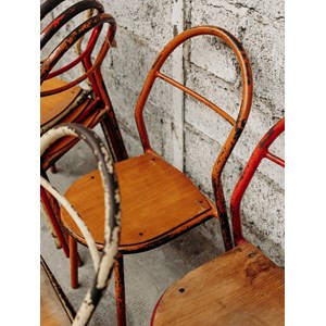 Lot de 6 chaises en métal n°276