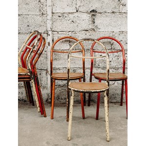 Lot de 6 chaises en métal n°276