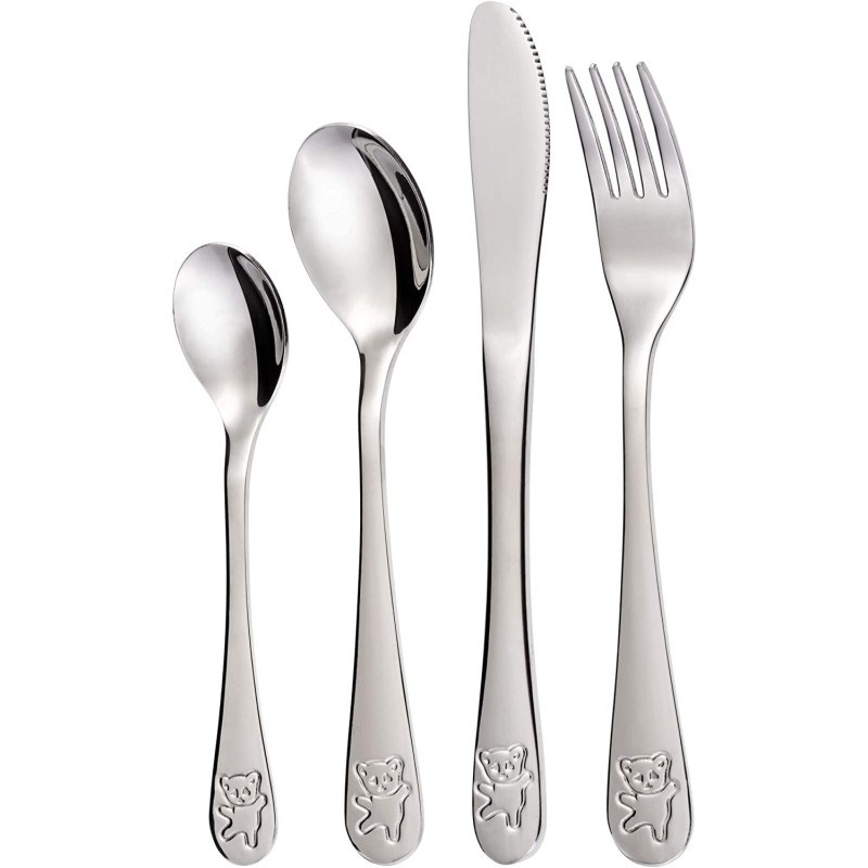 4 couverts enfant inox - ourson