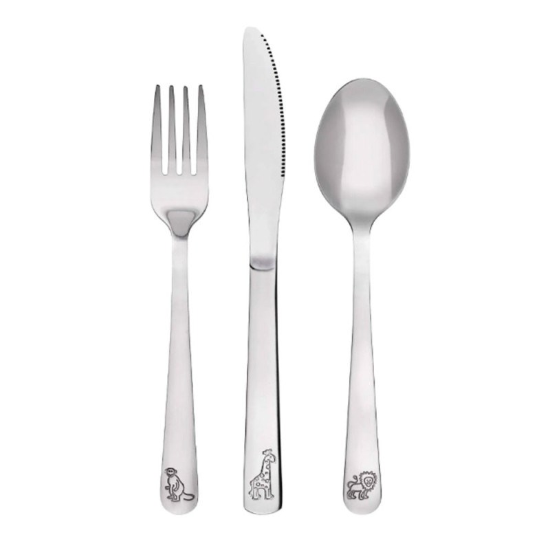 3 couverts enfant inox - zoo