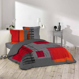 Housse de couette 220x240 + 2 taies quad
