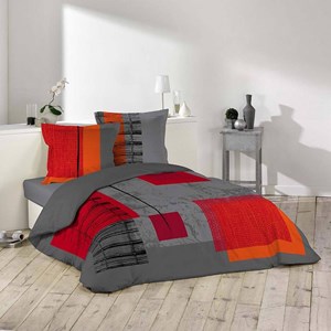 Housse de couette 220x240 + 2 taies quad