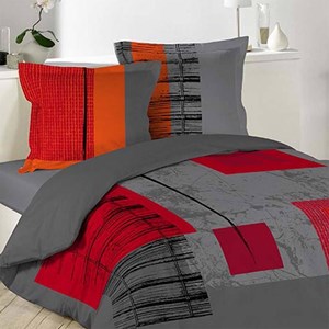 Housse de couette 220x240 + 2 taies quad