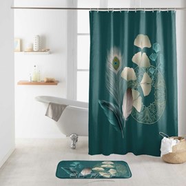 Rideau de douche 180x200 ginko blue