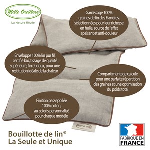 Bouillotte de lin la seule et unique