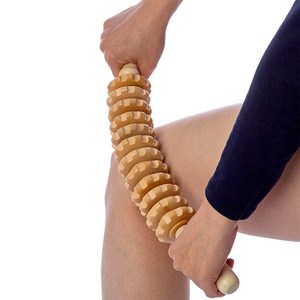 Rouleaux de massage en bois incurvé