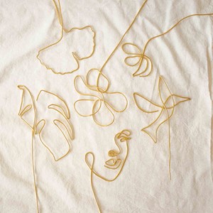 Kit diy - décorations en fil de fer or