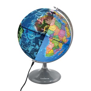 Globe jour et nuit lumineux (français)