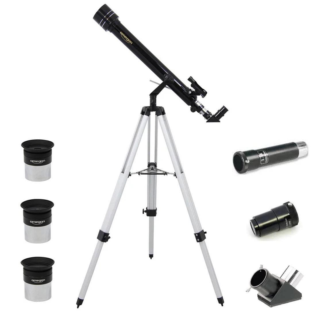 Une lentille 1,5/3x Télescope Astronomique Télescope Portable 700/60 mm Astronomique Réfracteur avec trépied réglable Comprend Un Manuel 3 oculaires Un trépied 