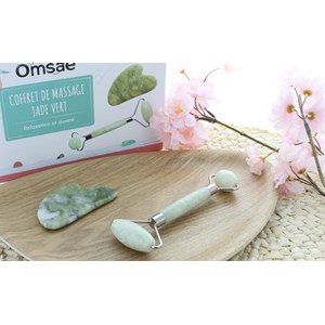 Coffret massage jade vert visage