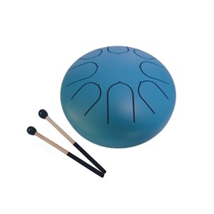 Mini tongue drum bleu diamètre 15 cm
