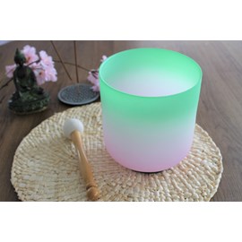 Bol chantant cristal candy rose & vert