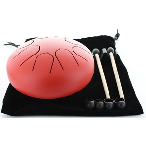 Mini tongue drum rouge diamètre 15 cm