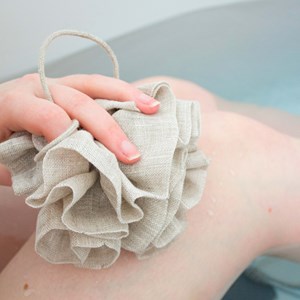 Fleur de douche en lin la pomponette