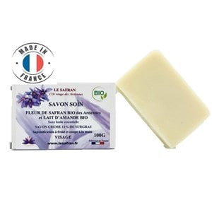 Savon soin visage fleurs de safran bio