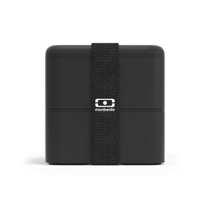 Lunch box carrée 2x850ml noir