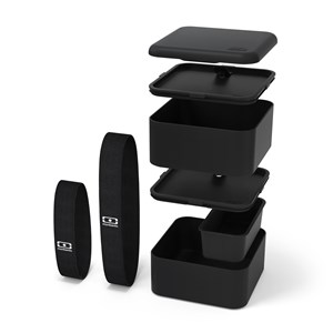 Lunch box carrée 2x850ml noir