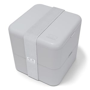 Lunch box carrée 2x850ml gris