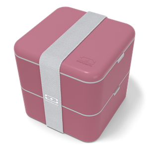 Lunch box carrée 2x850ml rose
