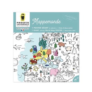 Mes posters à coloriers mappemonde