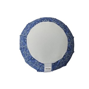 Zafu en sarrasin imprimé mandala bleu