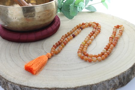 Mala en aventurine pêche 108 perles