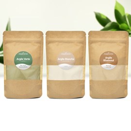 Assortiment 3 argiles indispensables - argiles en poudre